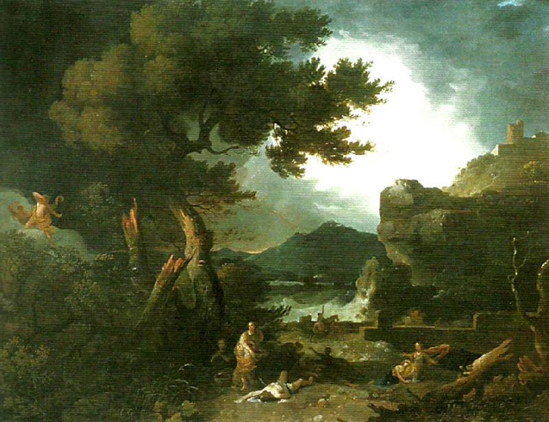 Richard Wilson the destruction of the children of niobe Norge oil painting art